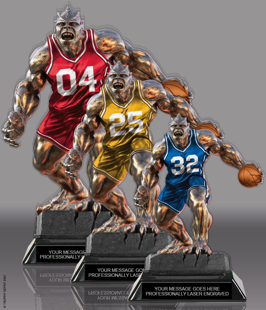 Beast Basketball Choose Your Number Acrylic Trophies