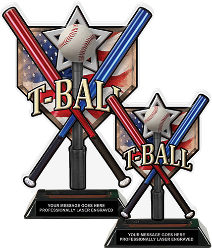 T-Ball Home Plate Acrylic Trophies
