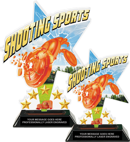 Shooting Sports Shattered Star Colorix Acrylic Trophies