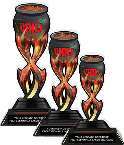 Chili Cook-Off Tribal Flames Colorix-T Acrylic Trophies