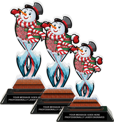 Ugly Sweater Contest Tribal Flames Colorix-T Acrylic Trophies