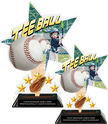 Tee Ball Shattered Star Colorix Acrylic Trophies