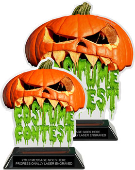Halloween Jack-o-Lantern Costume Contest Colorix-T Acrylic Trophies
