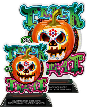 Halloween Sugar Skull Colorix-T Acrylic Trophies