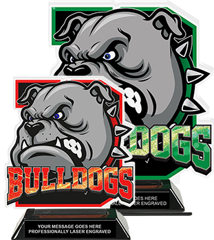 Bulldogs Mascot Colorix-T Acrylic Trophies