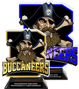Buccaneers Mascot Colorix-T Acrylic Trophies