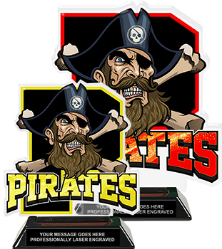 Pirates Mascot Colorix-T Acrylic Trophies