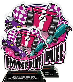Powderpuff Derby Colorix-T Acrylic Trophies