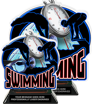 Swimming Colorix-T Acrylic Trophies