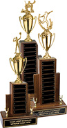 Empire Walnut Perpetual Trophies with Cups