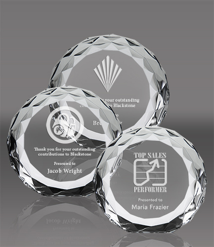 Satellite Crystal Awards - Engraved