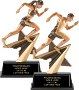 Track Star Power Resin Trophies