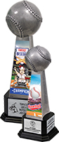 Championship Baseball Trophies on Monument Bases