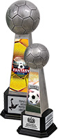 Championship Soccer Trophies on Monument Bases