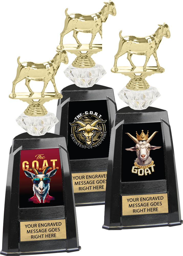 Diamond Riser Tri-Tower G.O.A.T. Trophies