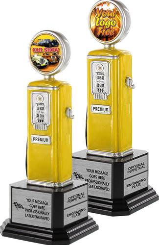 Premium Gas Pump Insert Resin Trophies on Monument Bases