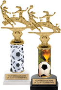 Soccer Female Stadium Double Action Trophies