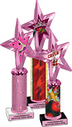 EXCLUSIVE Pink Star Insert Trophies with Columns