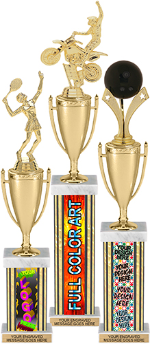 Custom Rectangle Column Cup Trophies