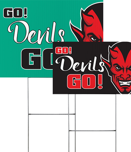 Devil Mascot Yard Signs