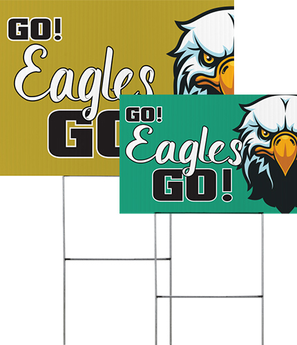 Eagle Mascot Yard Signs