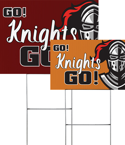 Knight Mascot Yard Signs