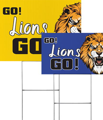 Lion Mascot Yard Signs