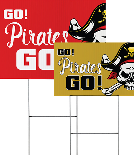 Pirate Mascot Yard Signs