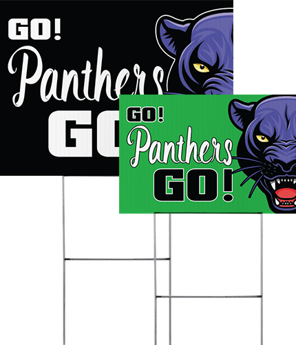 Panther Mascot Yard Signs