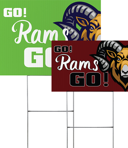 Ram Mascot Yard Signs