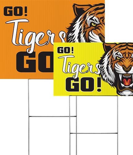 Tiger Mascot Yard Signs