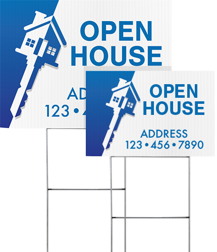 Real Estate Open House Key Yard Signs