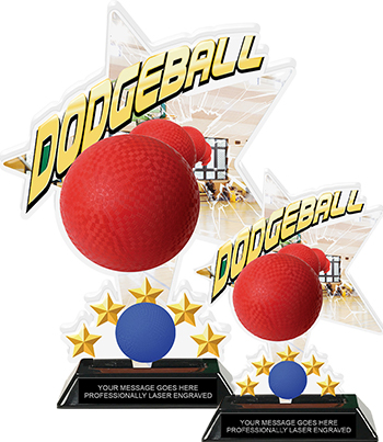 Dodgeball Shattered Star Colorix Acrylic Trophies