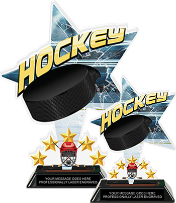 Hockey Shattered Star Colorix Acrylic Trophies