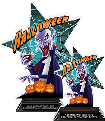 Vampire Halloween Shattered Star Colorix Acrylic Trophies