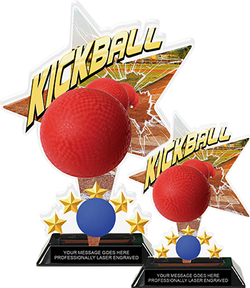 Kickball Shattered Star Colorix Acrylic Trophies