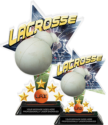 Lacrosse Shattered Star Colorix Acrylic Trophies