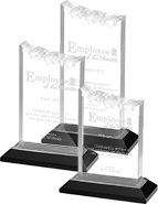 Acrylic Frosted Awards with Reflective Bottom - Silver