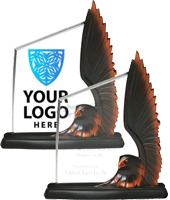 Bronze Eagle Acrylic Holder - Engraved or Color