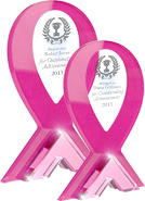 Premier Acrylic Ribbon Standups - Pink