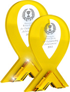 Premier Acrylic Ribbon Standups - Yellow
