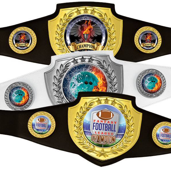 52 inch Champion Shield Award Belts - Stock