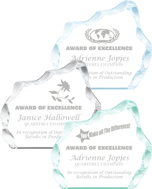Iceberg Acrylic Awards - Engraved