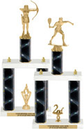 Two-Post Trophies with Round Center Post