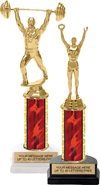 10-12 Inch Traditional Trophies on Horseshoe Bases