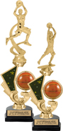 Basketball Spinning Theme with Motion Graphics Riser Trophies