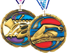 Translucent Epoxy Color Filled Medals 