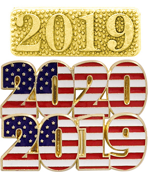 Year-Date Lapel Pins