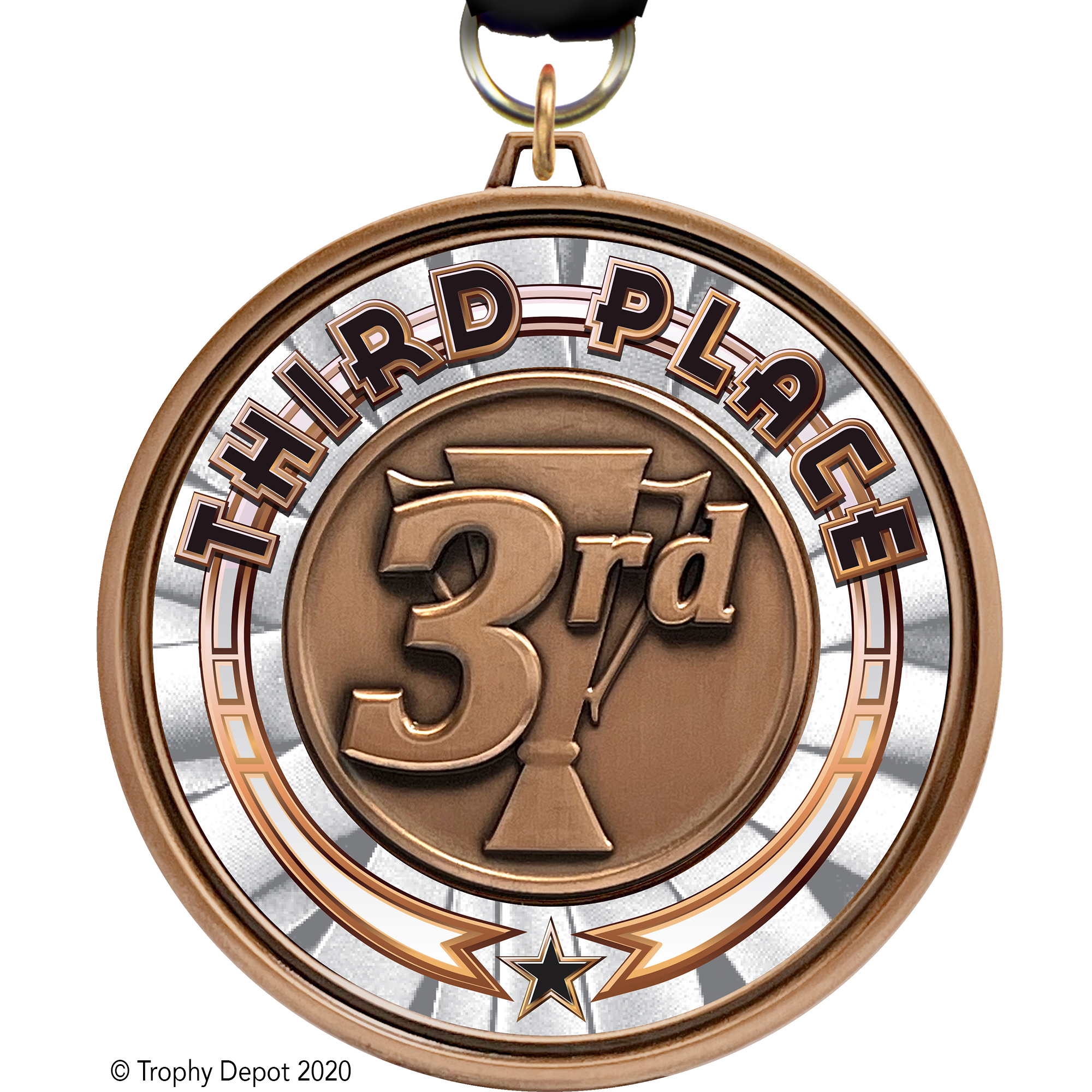 3 inch Eclipse Insert Medal - 3rd Place