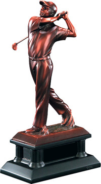 Golf Electroplated Resin Trophy